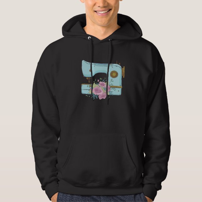Backprint sewing machine hoodie (Vorderseite)