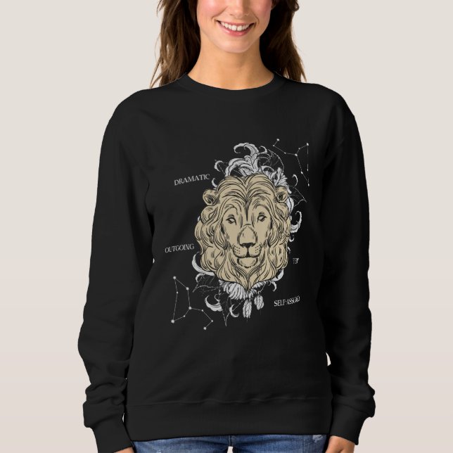 Backprint Zodiac Sign Leo Sweatshirt (Vorderseite)