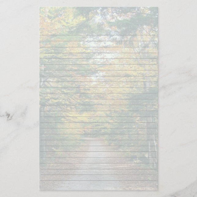 Backroad Fall Bäume Saison Stationery Briefpapier (Vorderseite)