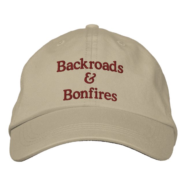 Backroads & Bonfires Casquette brodé (Devant)