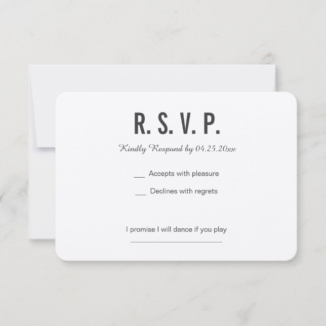 BACKSIDED with geometric heart RSVP card Wedding Karte (Vorderseite)