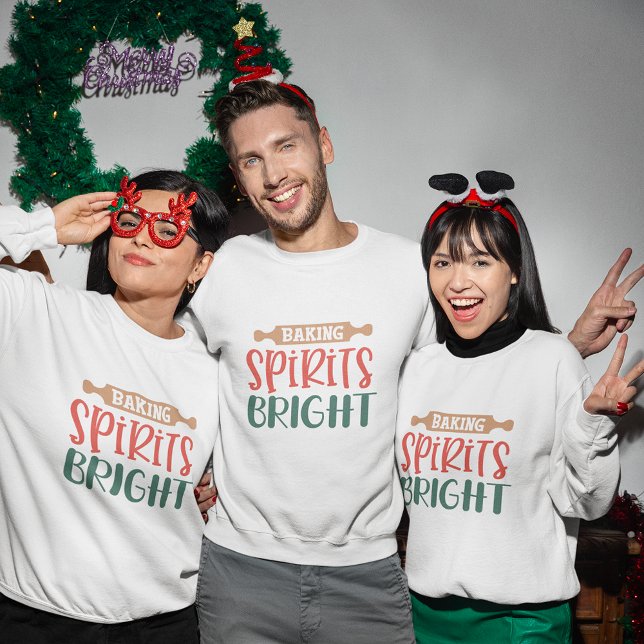 Backspirituosen Glühwein Funny Christmas T - Shirt (Baking spirits bight Funny Christmas T-Shirt)
