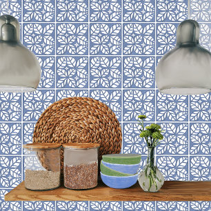 Backsplash Fliesen, blau und weiß Fliese