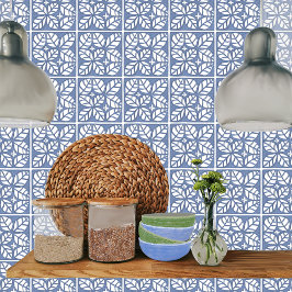 Backsplash Fliesen, blau und weiß Fliese