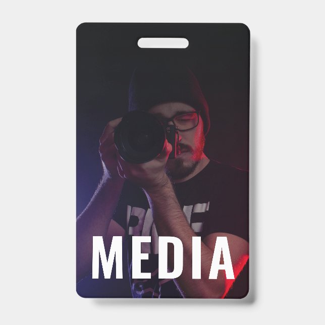 Backstage Pass Media ID Badge with Photo (Avant)