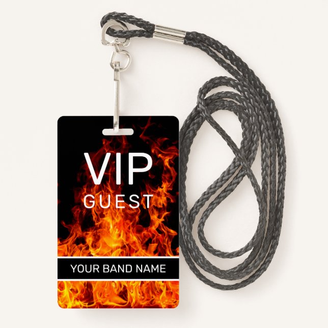 Backstage Pass VIP Custom Band Merame Lanyard Ausweis (Vorderseite mit Schlüsselband)