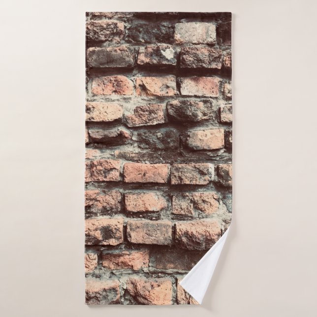 Backsteinhintergrund, Block,Backstein,braun,alt,pa Badehandtuch (Badehandtuch)