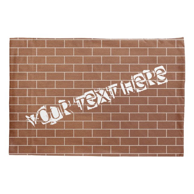 Backsteinsäulengehäuse mit benutzerdefiniertem Tex Kissenbezug (Rückseite)