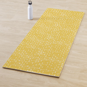 Backsteinstraße - gelb und transparent yogamatte