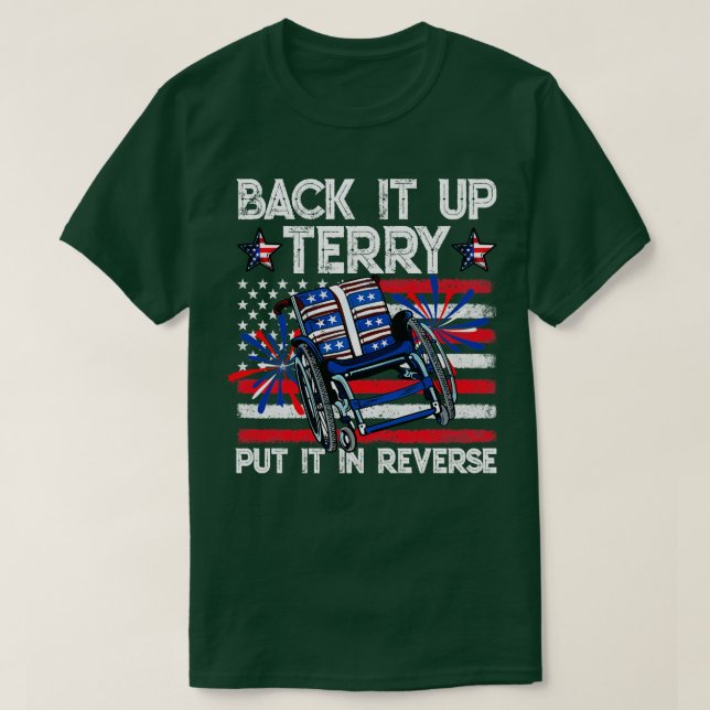 Backup Terry Setzen Sie es in Reverse Fireworks 4  T-Shirt (Design vorne)