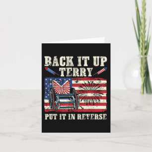 Backup Terry setzen Sie es in umgekehrte Feuerwerk Karte
