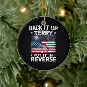 Backup Terry setzen Sie es in umgekehrte Feuerwerk Keramik Ornament