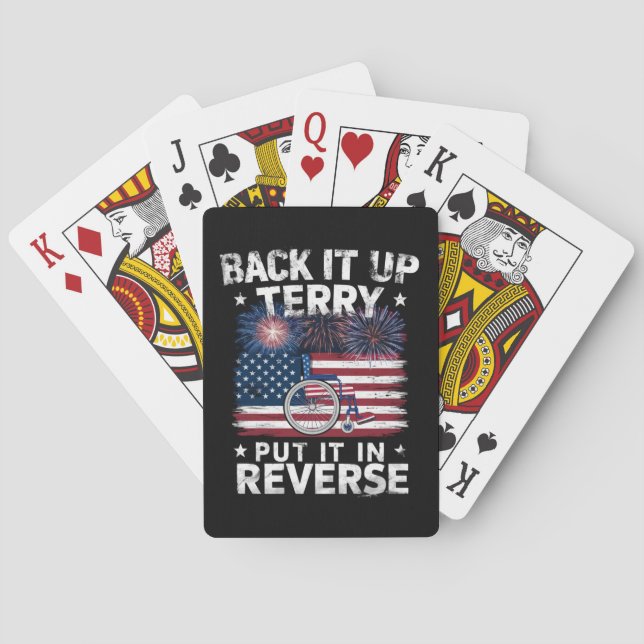 Backup Terry setzen Sie es in umgekehrte Feuerwerk Spielkarten (Rückseite)