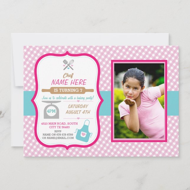 Backwaren Backwaren Jegliches Alter Geburtstagspar Einladung (Vorderseite)