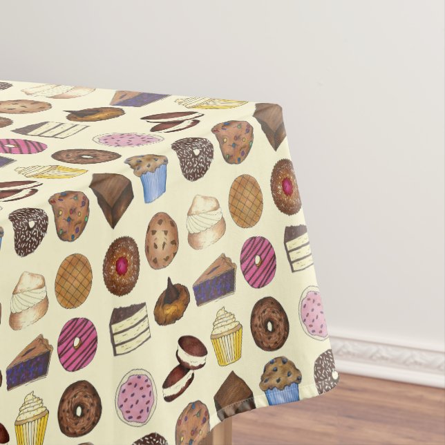 Backwaren Bake Sale Donut Brownie Cupcake Pie Tischdecke (Beispiel)