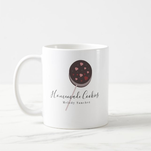 Backwaren, hausgemachte Kekse Kekse Gezeichnet Wis Kaffeetasse (Links)