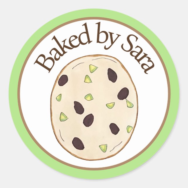 Backwaren Koch, gebacken von hausgemachten Backwar Runder Aufkleber (Vorderseite)