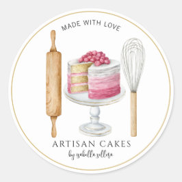 Backwaren Konditorei Koch Baker Cake Product Label Runder Aufkleber