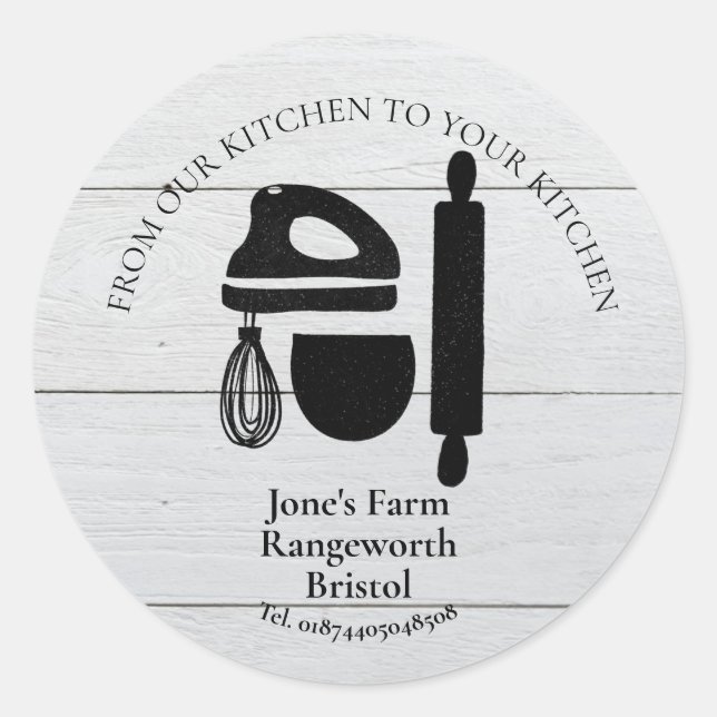 Backwaren Marketing zum Kochen Runder Aufkleber (Vorderseite)