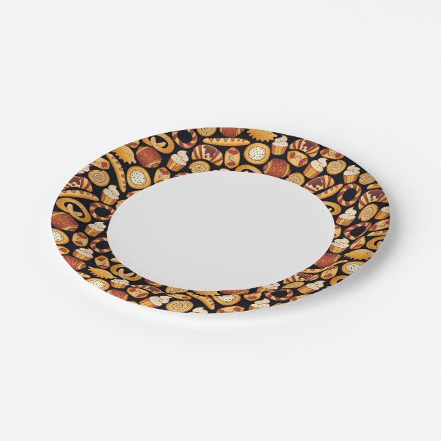 Backwaren Pappteller (Schrägansicht)