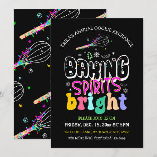 Backwaren Spirituosen Bright Cookie Exchange Urlau Einladung