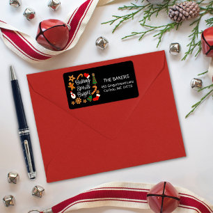 Backwaren Spirituosen Bright Lebkuchen Weihnachtsk Adressaufkleber