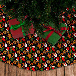 Backwaren Spirituosen Bright Lebkuchen Weihnachtsk Polyester Weihnachtsbaumdecke