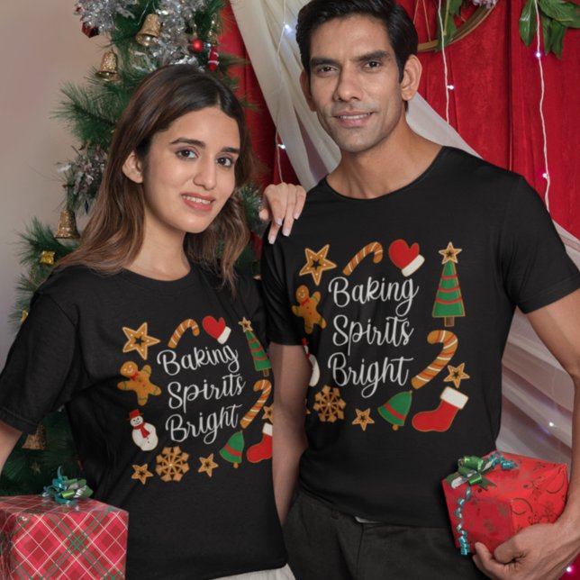 Backwaren Spirituosen Bright Lebkuchen Weihnachtsk T-Shirt (Von Creator hochgeladen)