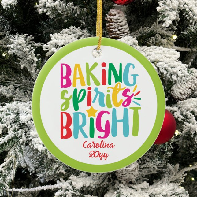 Backwaren Spirituosen Helle, farbenfrohe Weihnacht Keramik Ornament (Von Creator hochgeladen)