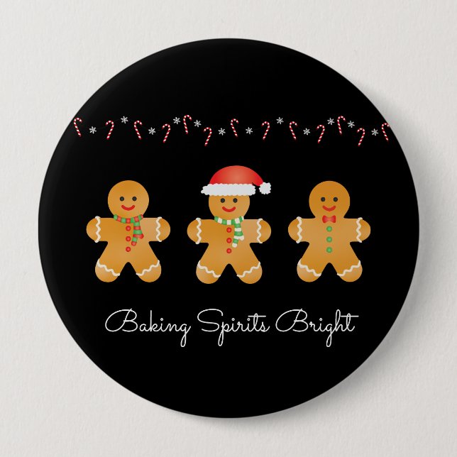 Backwaren Spirituosen Helles Lebkuchen Männer Button (Vorderseite)
