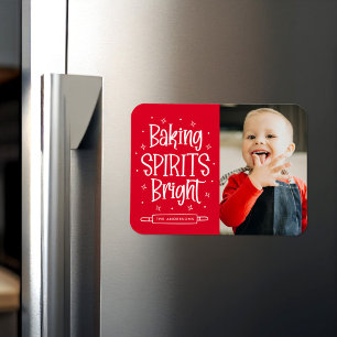 Backwaren Spirituosen Helles Rotes Foto Magnet