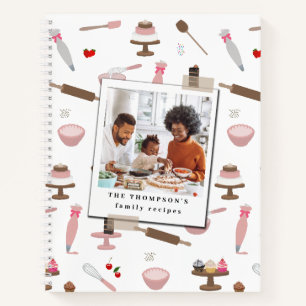 Backwaren und Kochgeschenke Familienrezepte Foto Notizbuch
