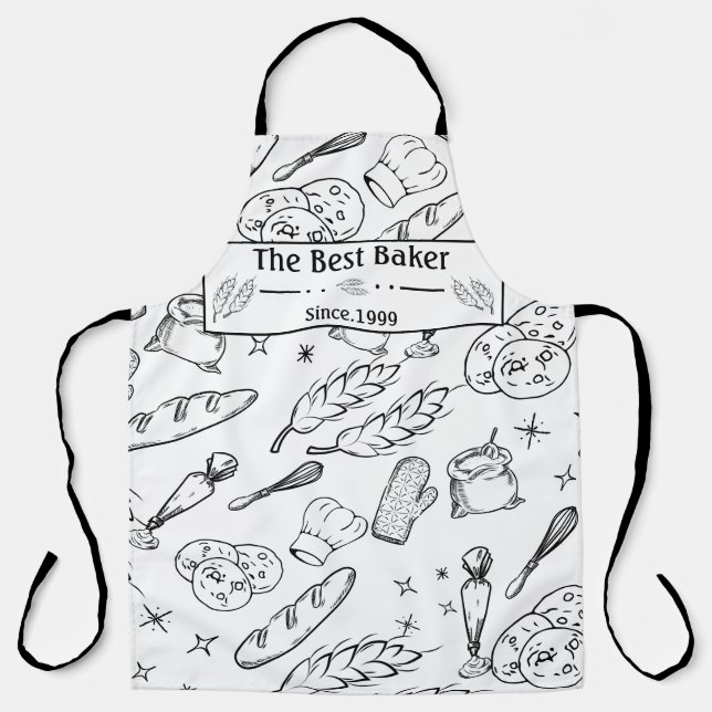 Backwerkzeuge und moderne Bäckereien Schürze (Vorderseite)