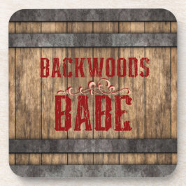 Backwoods Babe Whiskey Keg Getränkeuntersetzer
