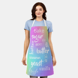 Backworte Pastel Rainbow Schürze
