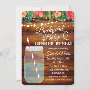 Backyard Baby Q Mason Jar Gender Offenlegung Einla Einladung