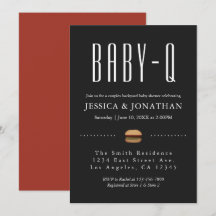 Backyard BabyQ GRILLEN Baby Shower Paare Einladung
