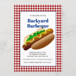 Backyard Barbeque Hot Dogs | Rot überprüft Einladung