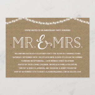 Backyard Bash   Rustikales Party zum Jahrestag Einladung