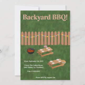 Backyard BBQ Party Invitation