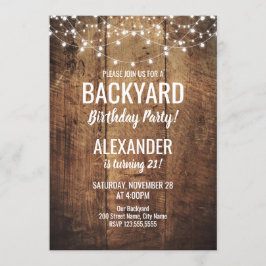 Backyard Birthday Einladung