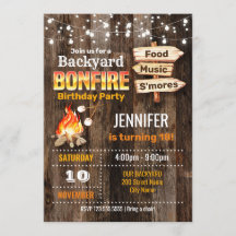Backyard Bonfire Geburtstagsparty