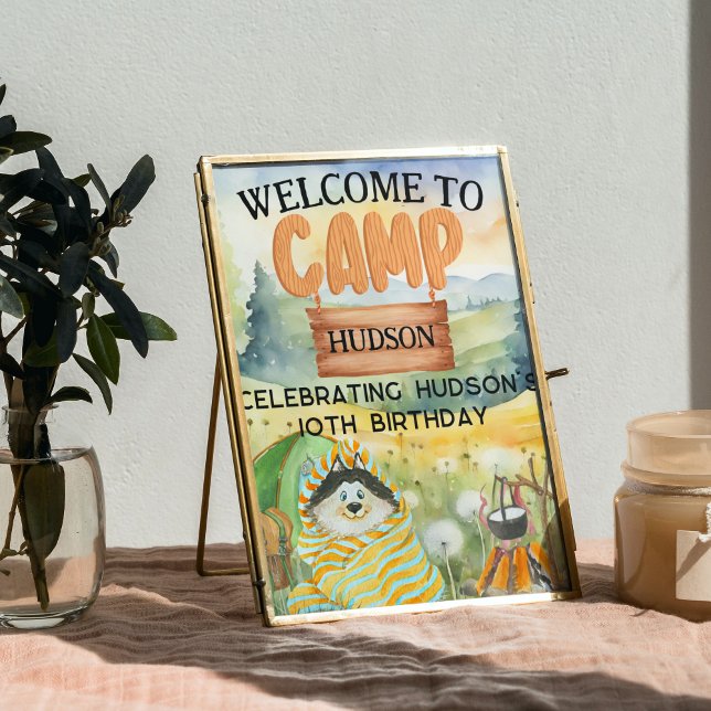 Backyard Camping Birthday Camp Out Partys Willkomm Poster (Von Creator hochgeladen)