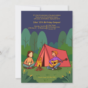 Backyard Campout Einladung