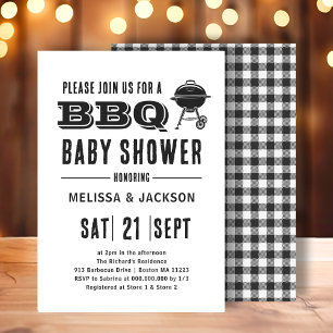 Backyard GRILLEN Baby Dusche Einladung