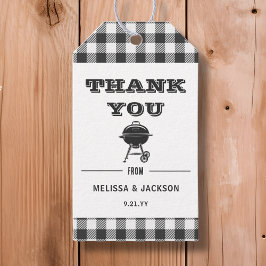 Backyard GRILLEN Baby Dusche Vielen Dank für Ihre  Geschenkanhänger