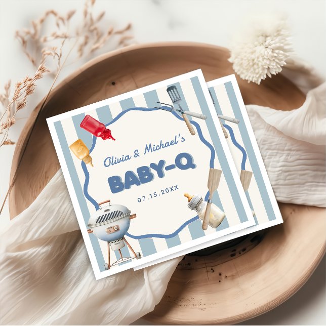 Backyard GRILLEN Baby Q Baby Dusche Napkins Serviette (Von Creator hochgeladen)