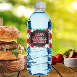 Backyard GRILLEN Birthday Party Wasserflasche