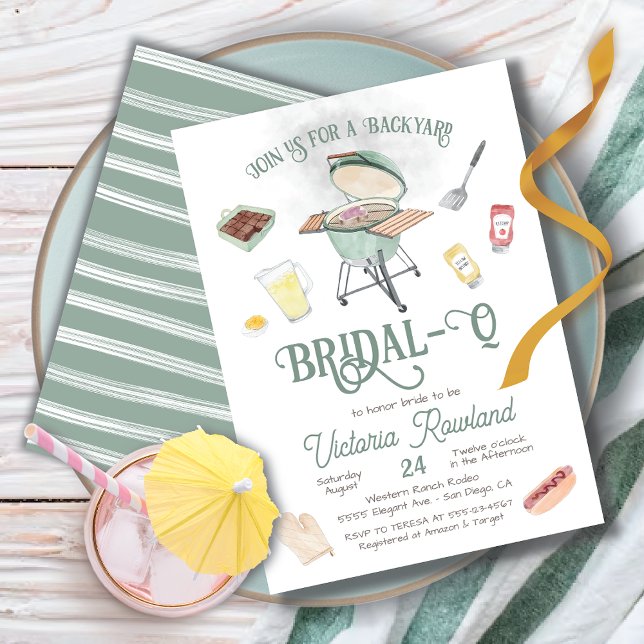 Backyard GRILLEN Bridal Q Dusche Einladung (Von Creator hochgeladen)