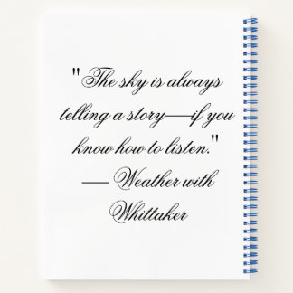 Backyard Meteorology Journal  Notizbuch